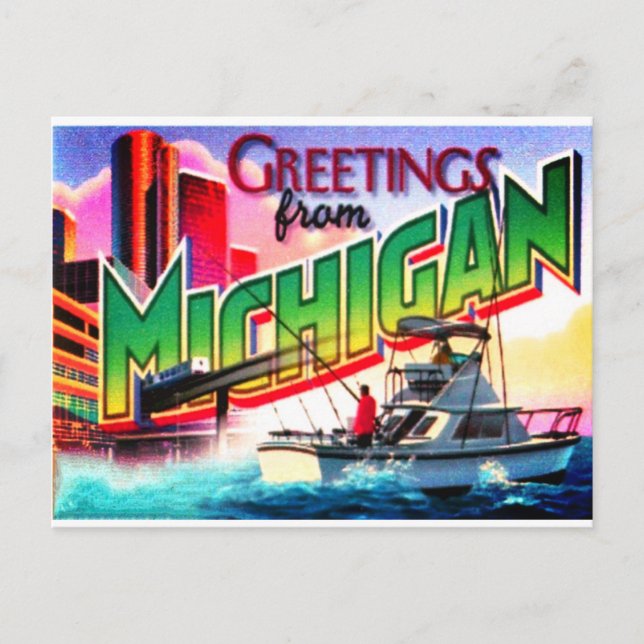 Michigan Postcard Vykort (Framsida)
