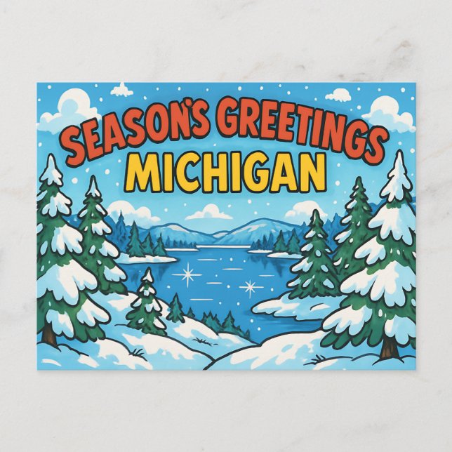 MICHIGAN Postkort Vykort (Framsida)