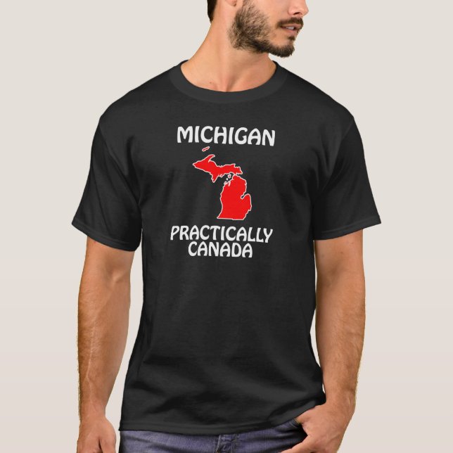 Michigan - praktiskt Kanada Tee Shirt (Framsida)