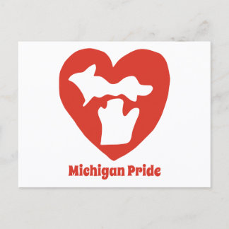 Michigan Pride Hjärtkort Helg Vykort