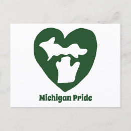 Michigan Pride Hjärtkort Helg Vykort