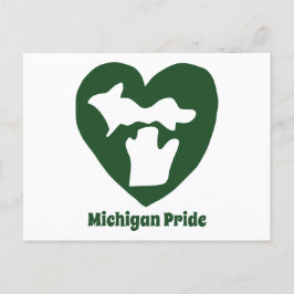 Michigan Pride Hjärtkort Helg Vykort