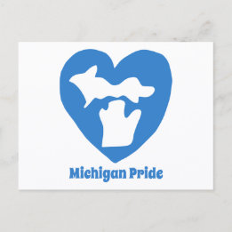 Michigan Pride Hjärtkort Helg Vykort