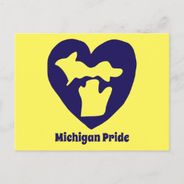 Michigan Pride Hjärtkort Helg Vykort