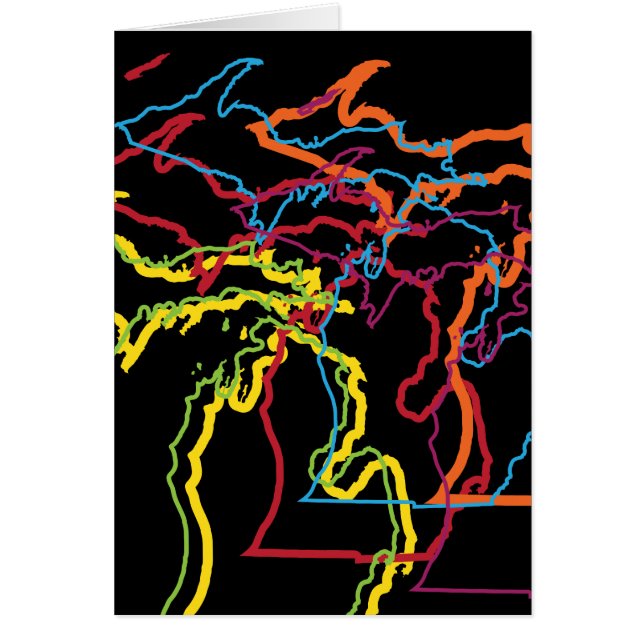 michigan-pride oskärpa hälsningskort (Framsidan)