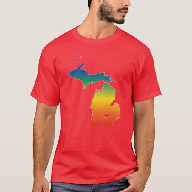 Michigan Pride Oversized 2 T Shirt (Framsida)