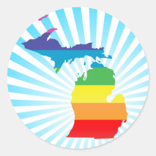 michigan pride. runt klistermärke