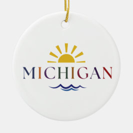 Michigan Rainbow Sol och Vågar Ornament