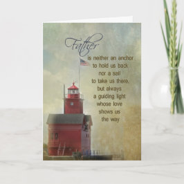 Michigan Red Lighthouse för Pappa Kort