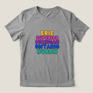 Michigan Regnbåge Text Stor Sjö Kylare T Shirt