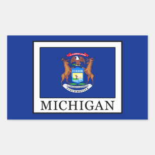 Michigan Rektangulärt Klistermärke