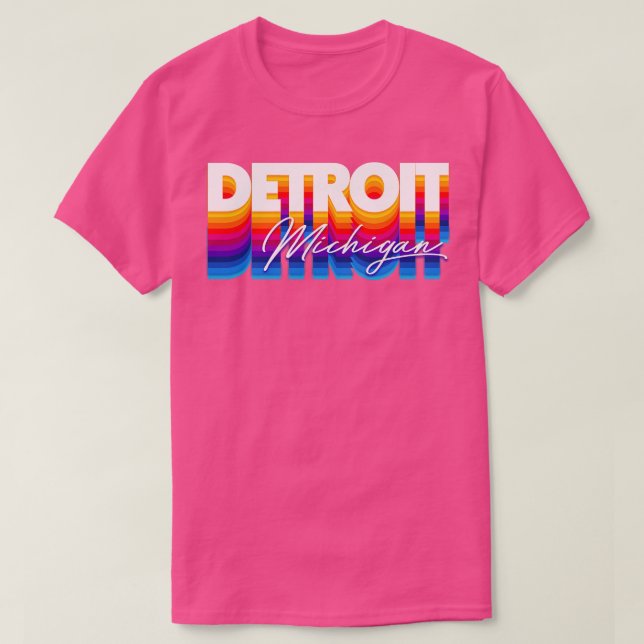 Michigan Retro Typography Design T Shirt (Design framsida)