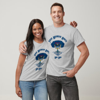 Michigan Roots Flagga Träd T Shirt