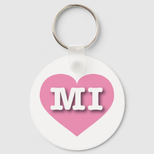 Michigan Rosa Heart - I kärlek MI Nyckelring