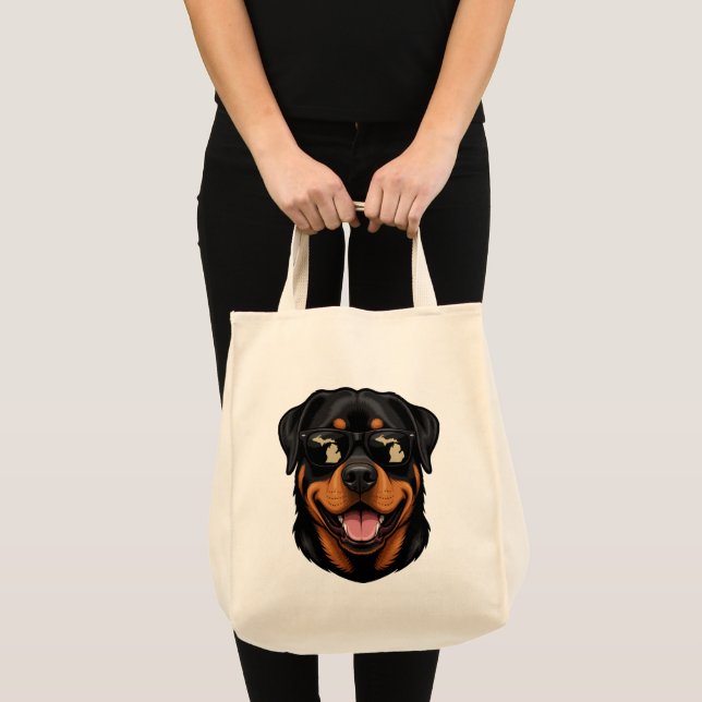 Michigan Rottweiler som bär solglasögon Tygkasse (Framsida (produkt))