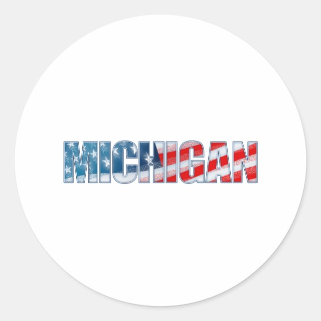 Michigan Runt Klistermärke (Framsida)