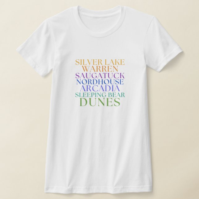 Michigan Sand Dunes T-Shirt, Sleeping Bear Dunes T Shirt (Laydown)