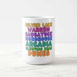 Michigan Sanddyner Regnbåge Bubbel Bokstavs Mug Kaffemugg