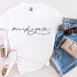 Michigan Script State Women's T-Shirt<br><div class="desc">Vi lägger alltid till nya mönster varje dag!</div>