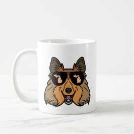 Michigan Shetland Sheepdog som bär solglasögon Kaffemugg