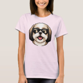 Michigan Shih Tzu som bär solglasögon T Shirt