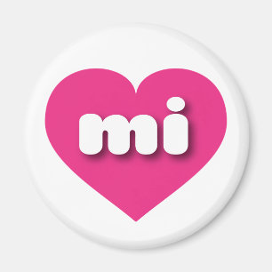 Michigan shock rosa hjärta - I kärlek mi Magnet