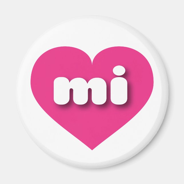Michigan shock rosa hjärta - I kärlek mi Magnet (Framsidan)
