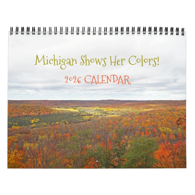 "MICHIGAN SHOWS HER HÖST FÄRGER" 2026 KALENDER (Omslag)