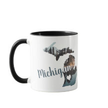 Michigan Silhouette med typografi