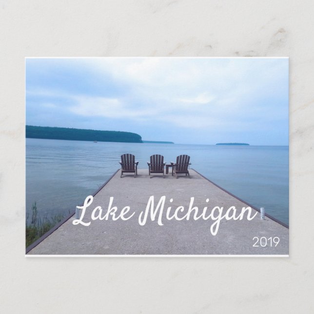 Michigan sjö i Door län 2019 Vykort (Framsida)