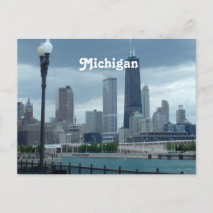 Michigan Skyline Vykort
