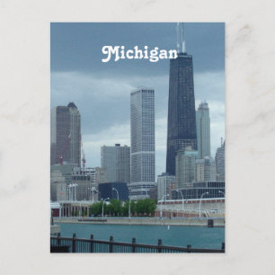 Michigan Skyline Vykort
