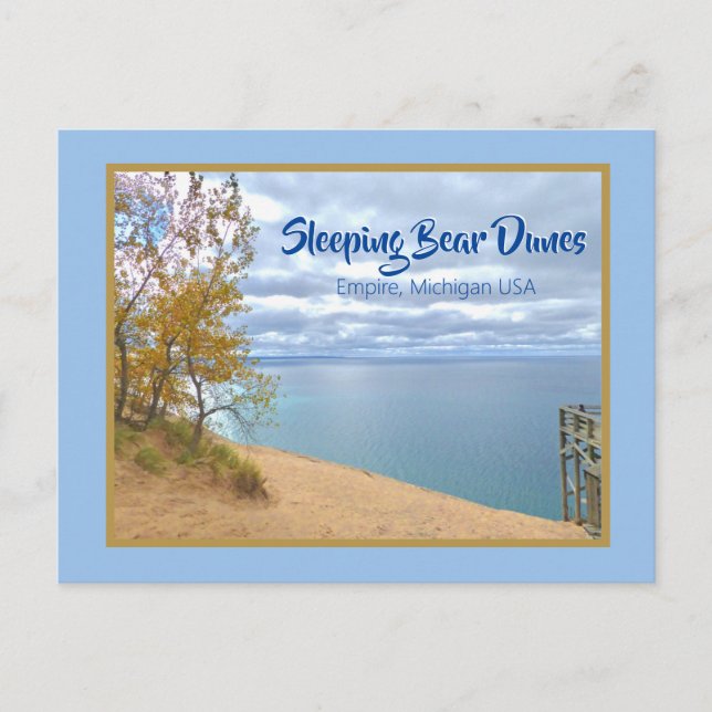 Michigan/Sleeping Bear Dunes Nat. Park/SJÖUTSIKT Vykort (Framsida)