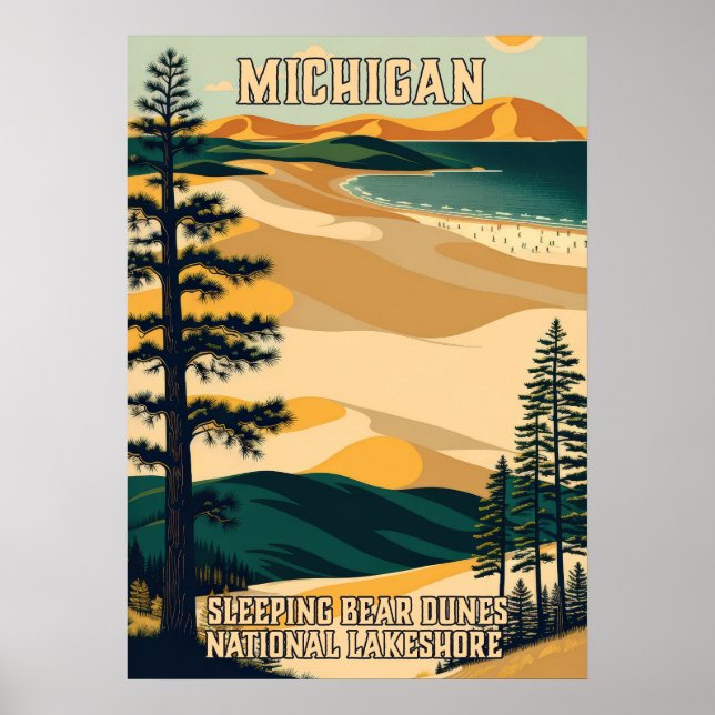 Michigan Sleeping Bear Dunes National Lakeshore 01 Poster (Framsidan)