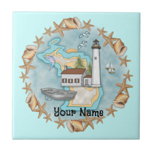 Michigan Snäckas Lighthouse Tile Kakelplatta