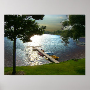 Michigan solnedgång för sjöst poster