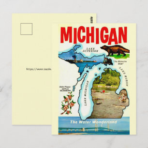 Michigan State Antik vykort