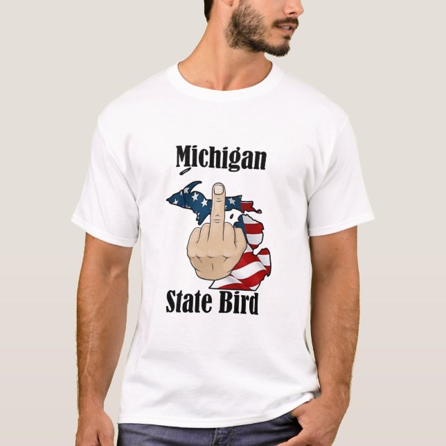 Michigan State bird t-shirt mitten finger (Framsida)