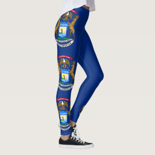 Michigan State Flagga Leggings