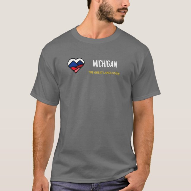 Michigan State Heart Logotyp T Shirt (Framsida)