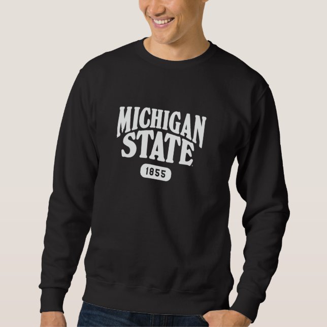 Michigan State MSU Spartans Established School Lång Ärmad Tröja (Framsida)