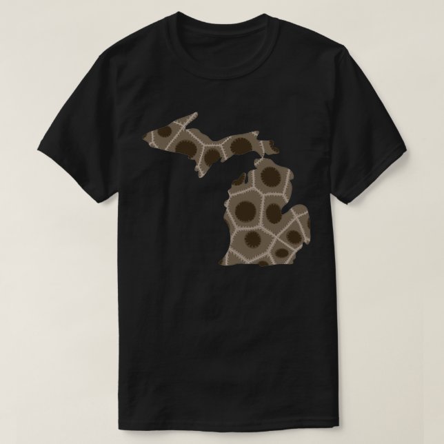 Michigan State Petoskey Stone Cutout T Shirt (Design framsida)