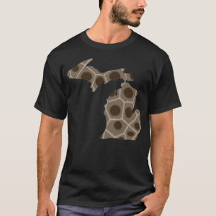 Michigan State Petoskey Stone Cutout T Shirt