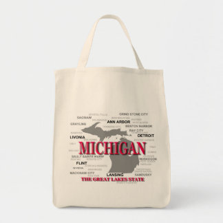 Michigan State Pride Karta Silhouette Tygkasse