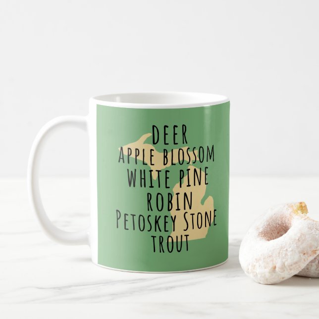 Michigan State Symboler Kaffe Mugg (Med munk)