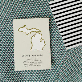 Michigan State Vi har flyttat Chic Hand-Drawn Flyt Meddelande