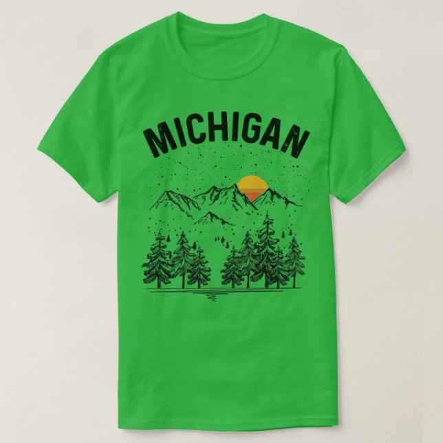 Michigan State Vintage Retro T Shirt (Design framsida)
