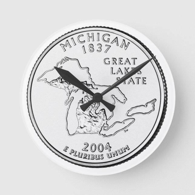 Michigan Statekvartsdollar Rund Klocka (Framsida)