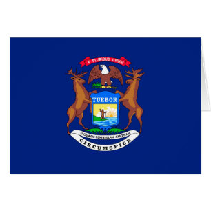 Michigan Statlig flagga Design Hälsningskort