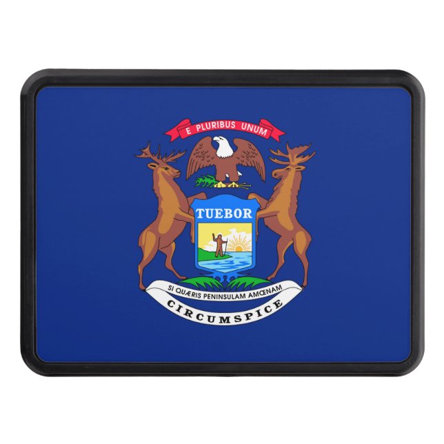 Michigan Statlig flagga Design Skydd För Dragkrok (Framsidan)
